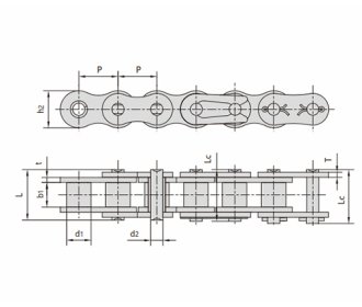 Corrosion resistant short pitch roller chains