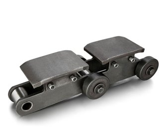 Conveyor chains for steel mill