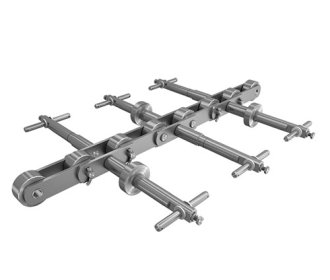 Rubber glove conveyor chains