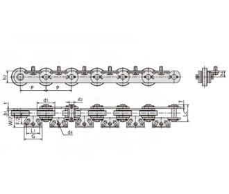 Bottle washing machine conveyor chains