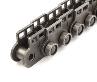 Chains for wood-based panel equipment