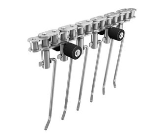 Conveyor chians for sausage production